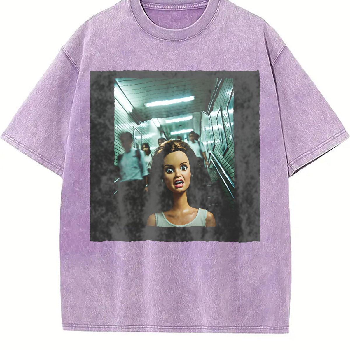 Funny Doll on the Subway Vintage Washed T-Shirt product image 6