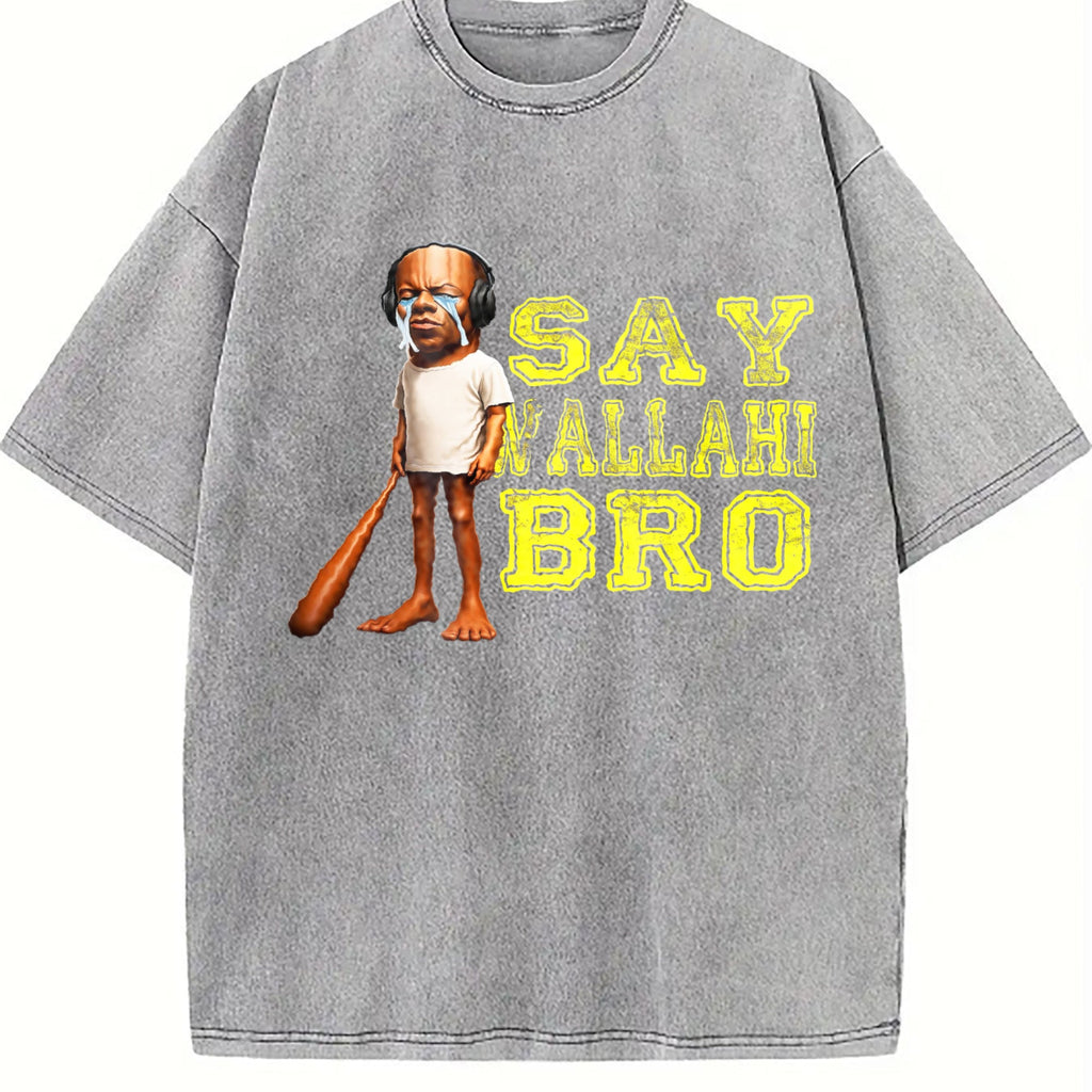 100 Funny Tung Speed Brainrot Say Wallahi Bro Meme Vintage product image 5