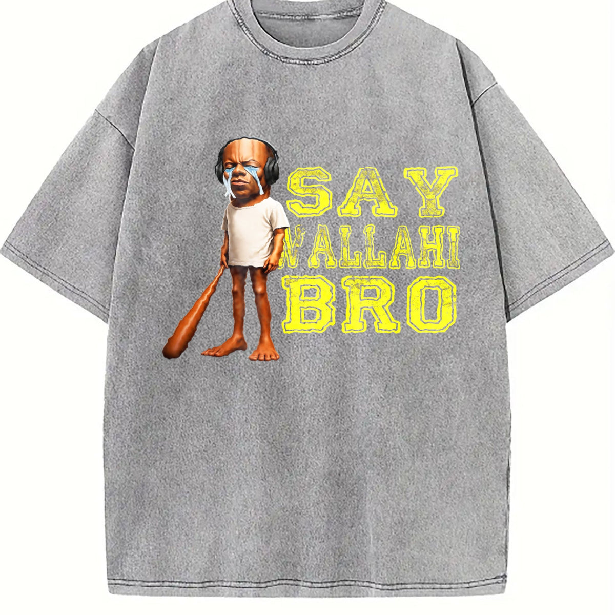 100 Funny Tung Speed Brainrot Say Wallahi Bro Meme Vintage product image 5
