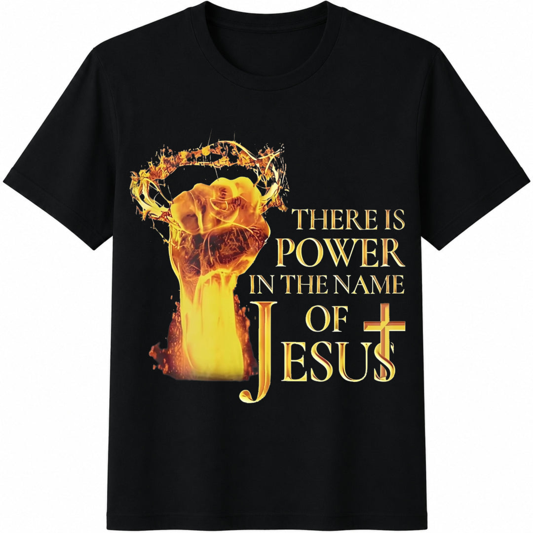 There Is Power in the Name of Jesus Cotton T-Shirt product image 1