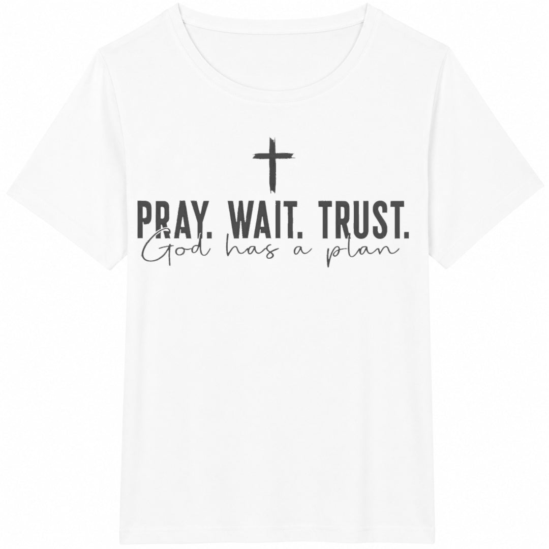 Pray Wait Trust Cotton T-Shirt product image 2