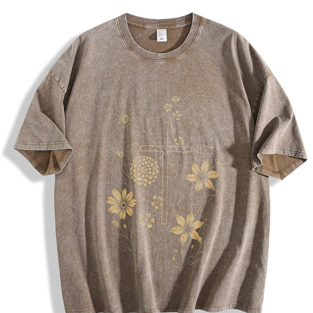 Christian Cross Vintage Washed T-Shirt product image 3