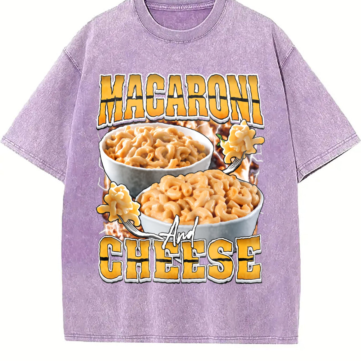 Macaroni & Cheese Bootleg Rap Vintage Washed T-Shirt product image 6