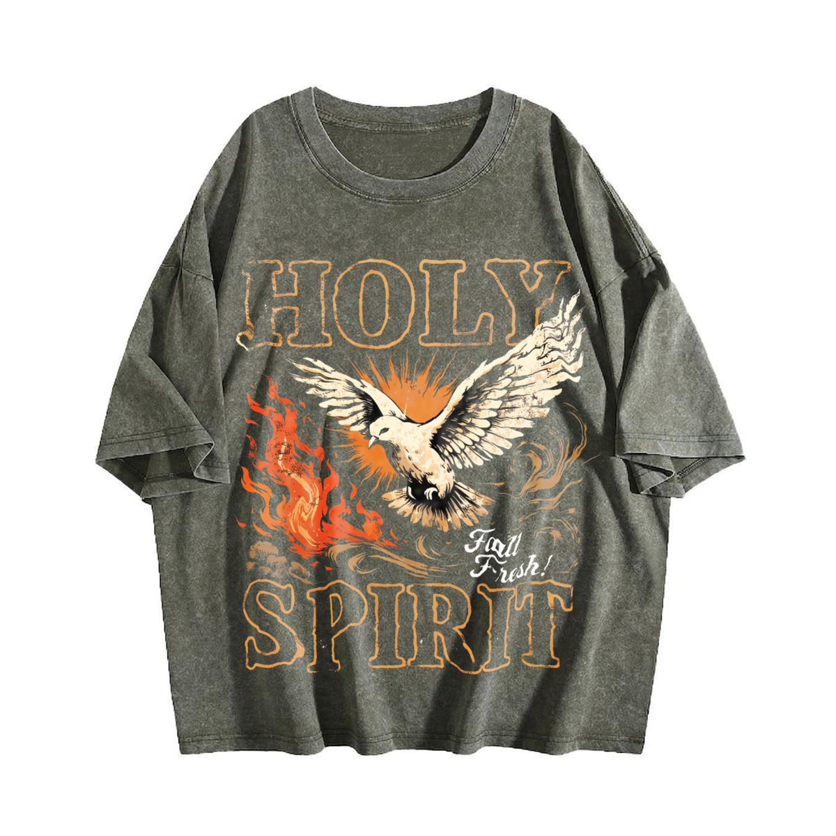 Holy Spirit Fall Fresh Christian Faith Dove Flame Vintage product image 4