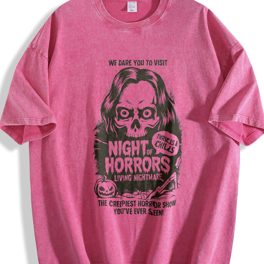 We Dare You To Visit Night Of Horrors Vintage Washed T-Shirt product image 7