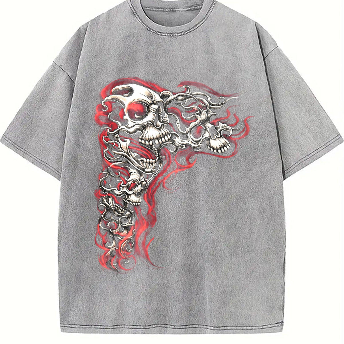 Y2K Gothic Punk Flaming Skulls Biker Grunge Affliction product image 5