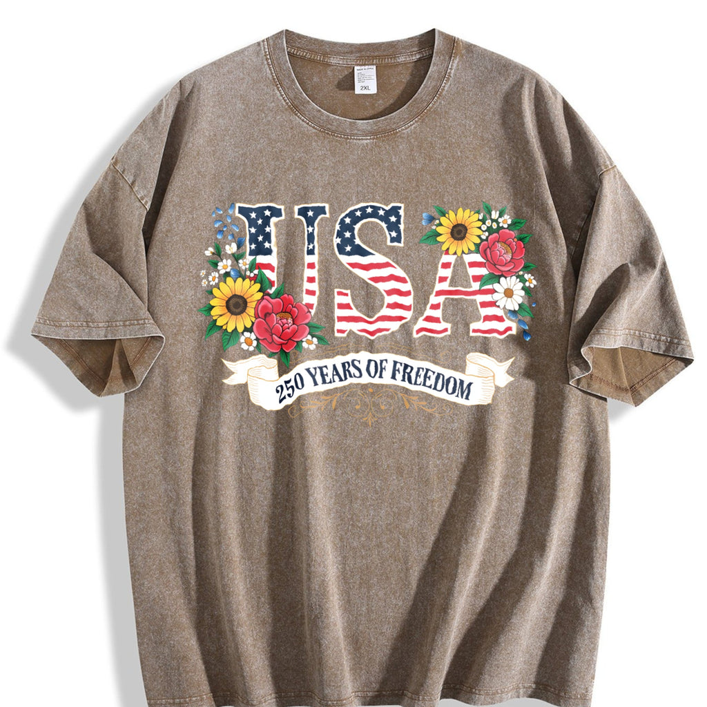 250th Anniversary United States Flowers Vintage Washed product image 3