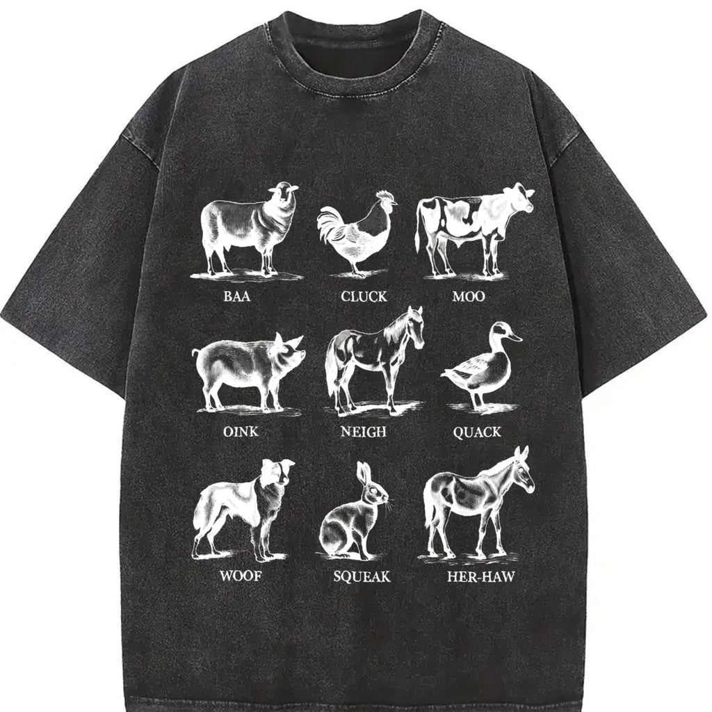 Farm Animals Vintage Washed T-Shirt product image 2