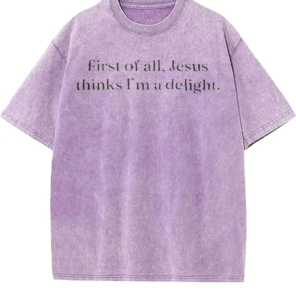 Jesus Thinks I'm A Delight Vintage Washed T-Shirt product image 6