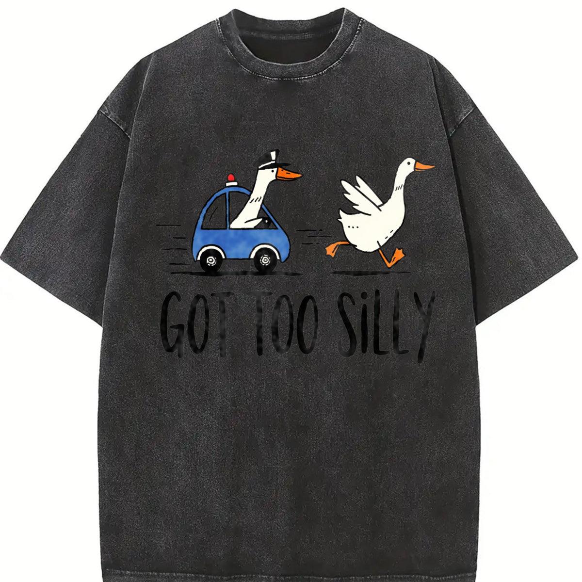 Silly Goose Funny 90s Vintage Washed T-Shirt product image 2