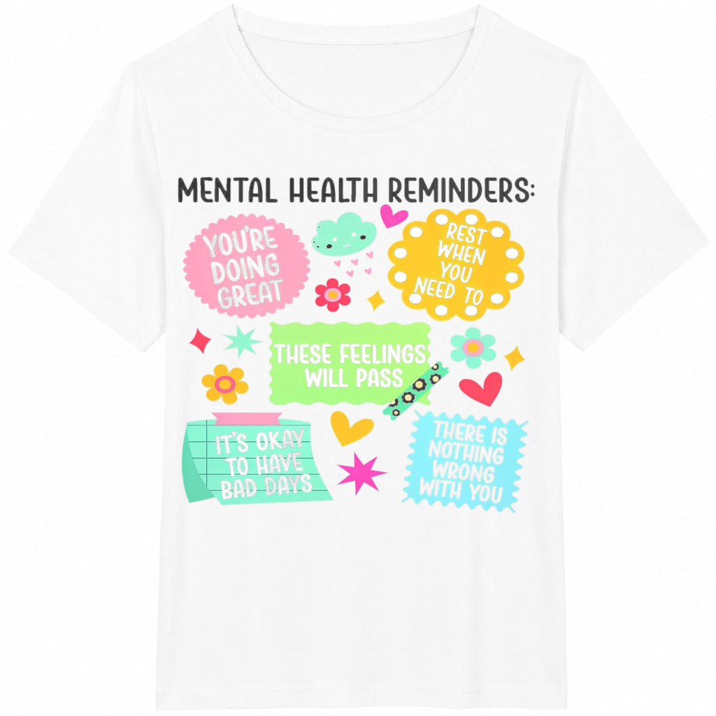 Cute Colors Mental Health Reminders Awareness Month T product image 2