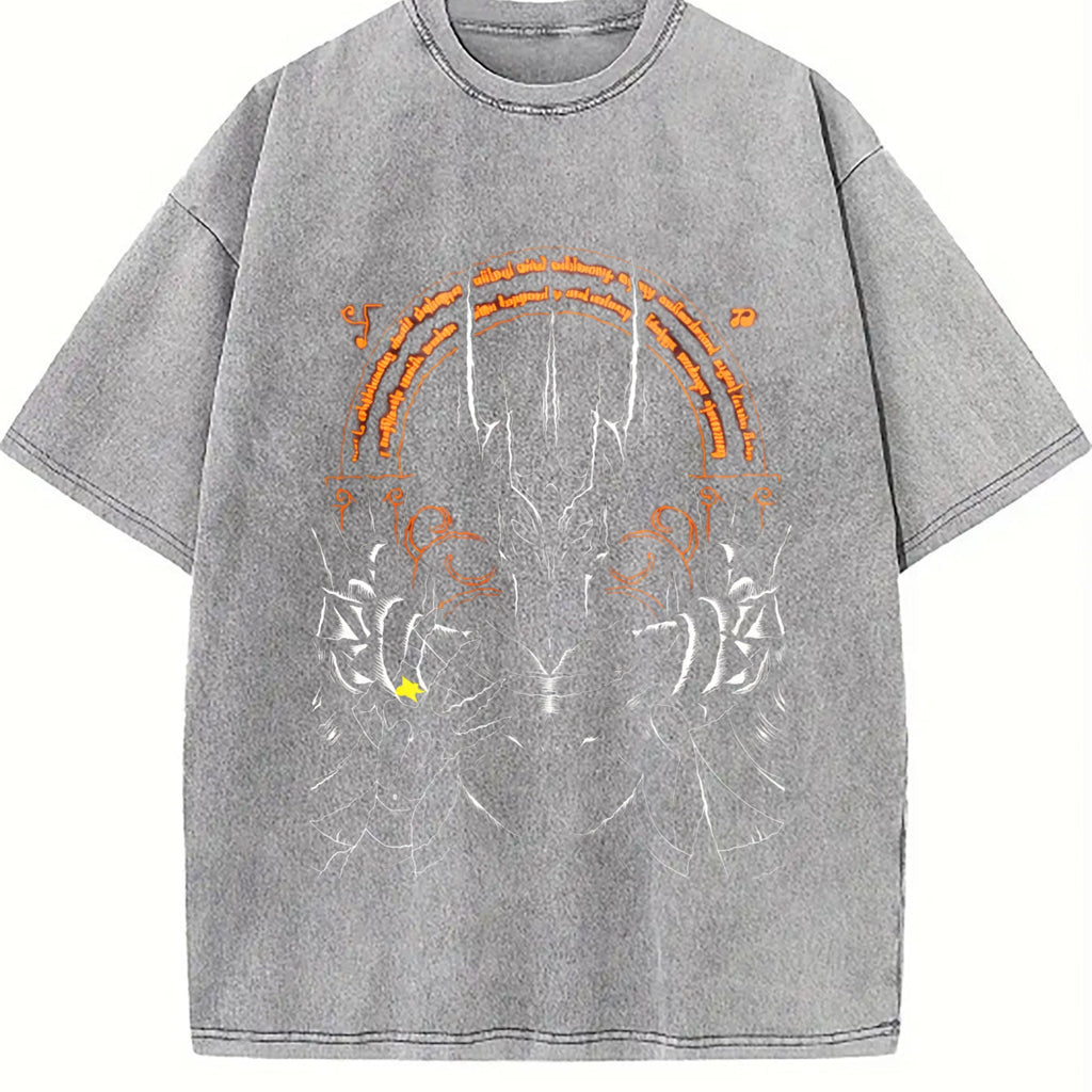 Black The Lord Of Rings Vintage Washed T-Shirt product image 5