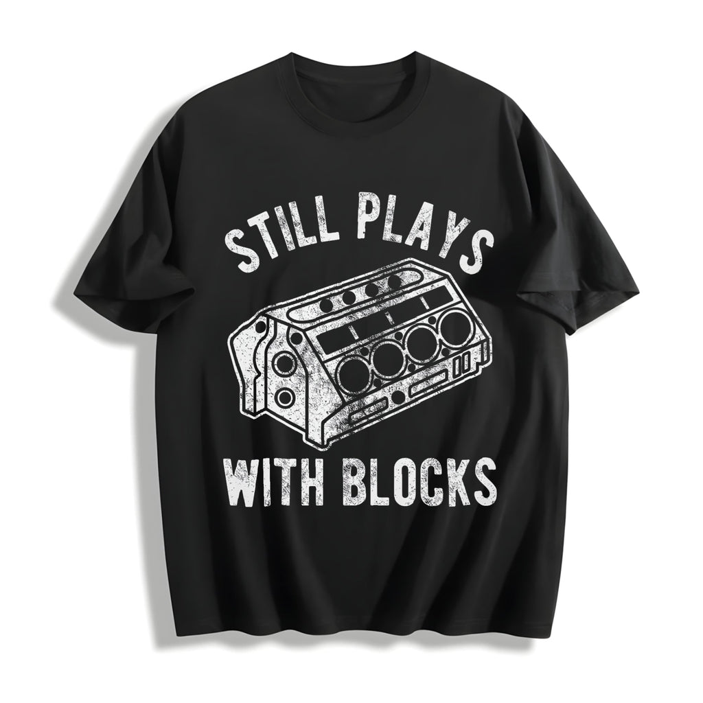 Still Plays With Blocks Funny Car Mechanic Racing Garage product image 1