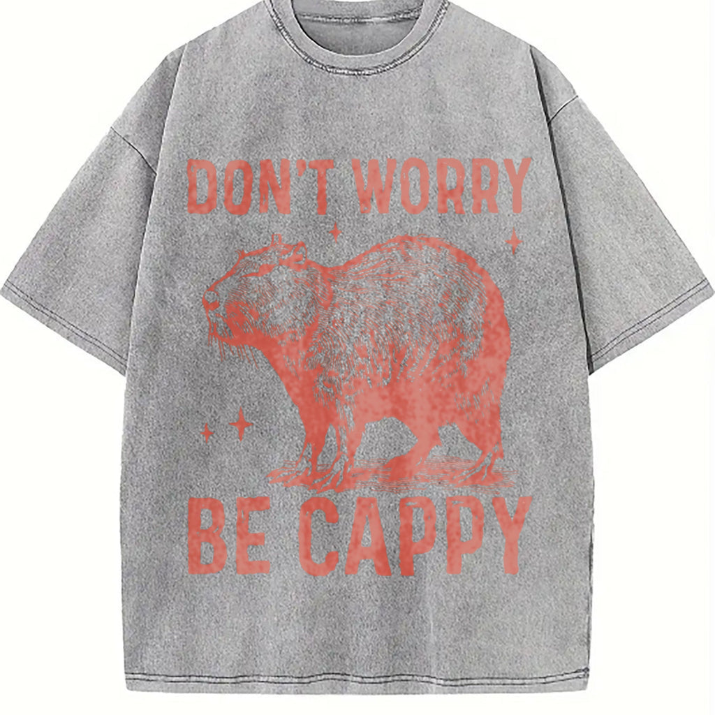 Funny Capybara 90s Vintage Washed T-Shirt product image 5