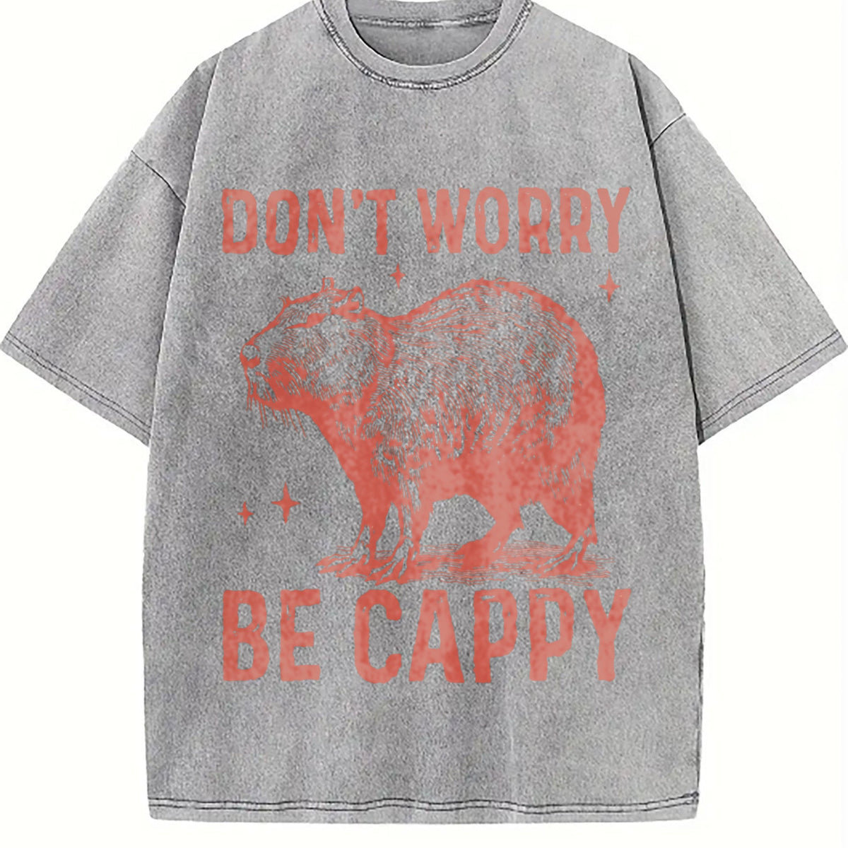 Funny Capybara 90s Vintage Washed T-Shirt product image 5