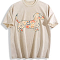 Floral Dachshund Vintage Washed T-Shirt product image 1