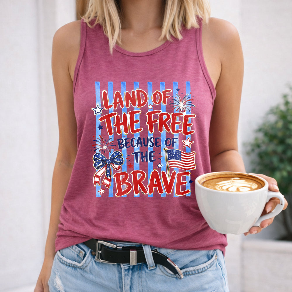 Land Of The Free Because Of The Brave Women's Tank Top