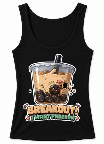 Breakout! I Want Freedom - Funny Boba Pearl Milk Tea product image 3