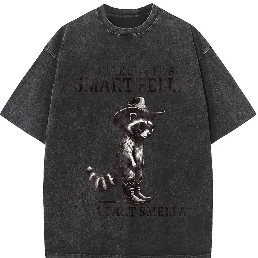 Smart Fella Raccoon 90s Vintage Washed T-Shirt product image 2