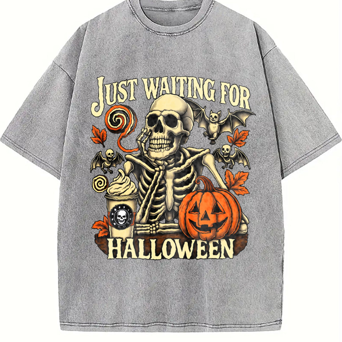Just Waiting For Halloween Vintage Washed T-Shirt product image 5
