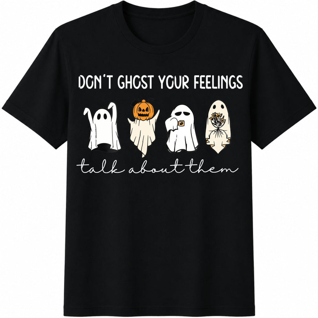 Halloween Don't Ghost Your Feelings Talk About Them Cotton product image 1