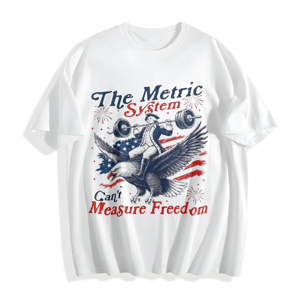 Metric System Cant Measure Freedom Cotton T-Shirt product image 2