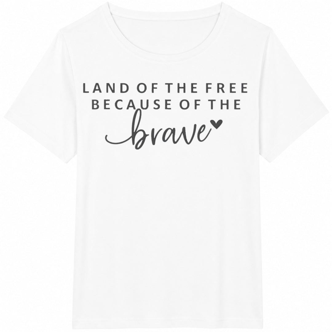 Land Of The Free Patriotic : 4th Of July Cotton T-Shirt product image 2