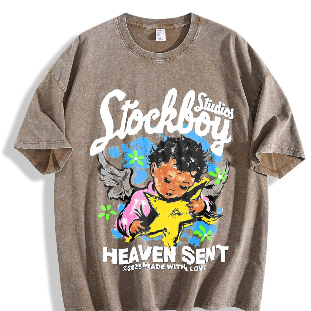 Heaven Sent Angel Star Vintage Washed T-Shirt product image 3