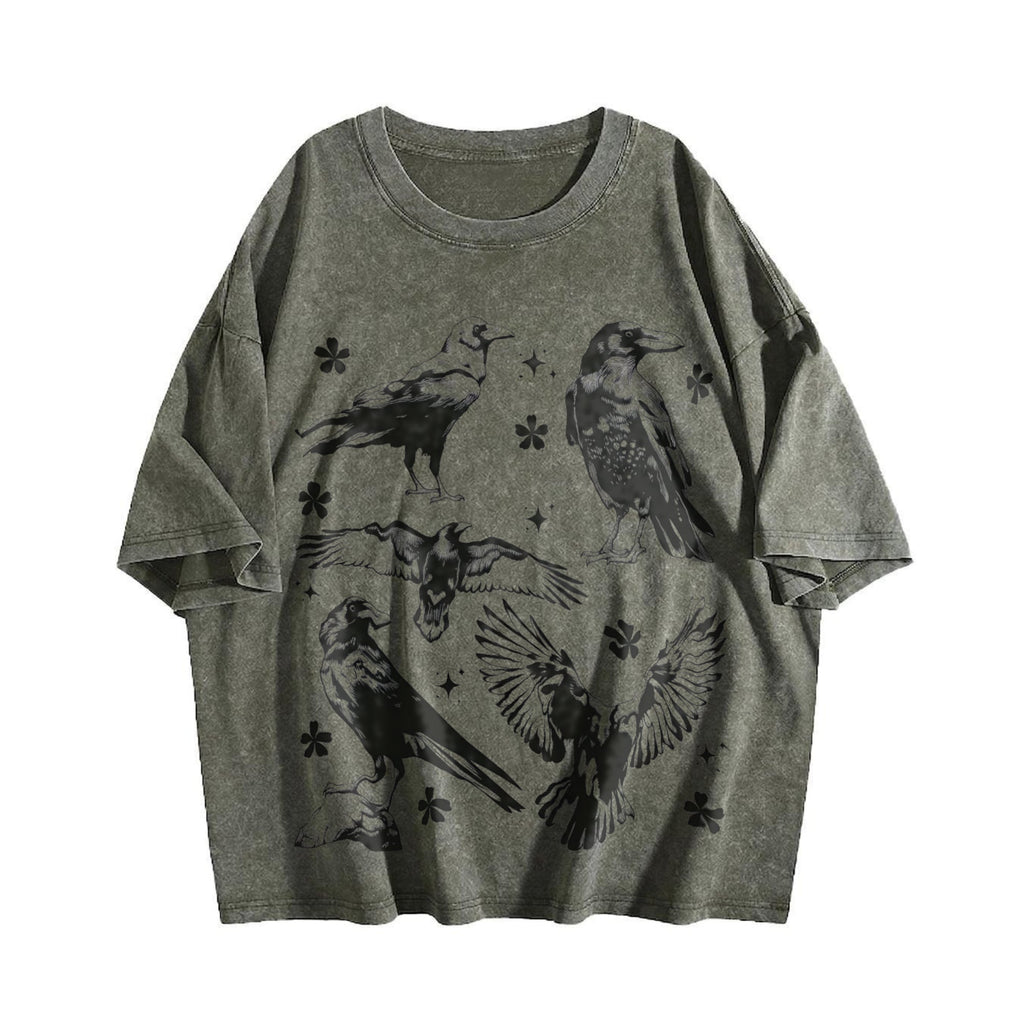 Ravens Tattoo Vintage Washed T-Shirt product image 4
