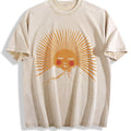 Golden Sun Mountain Face Vintage Washed T-Shirt product image 1