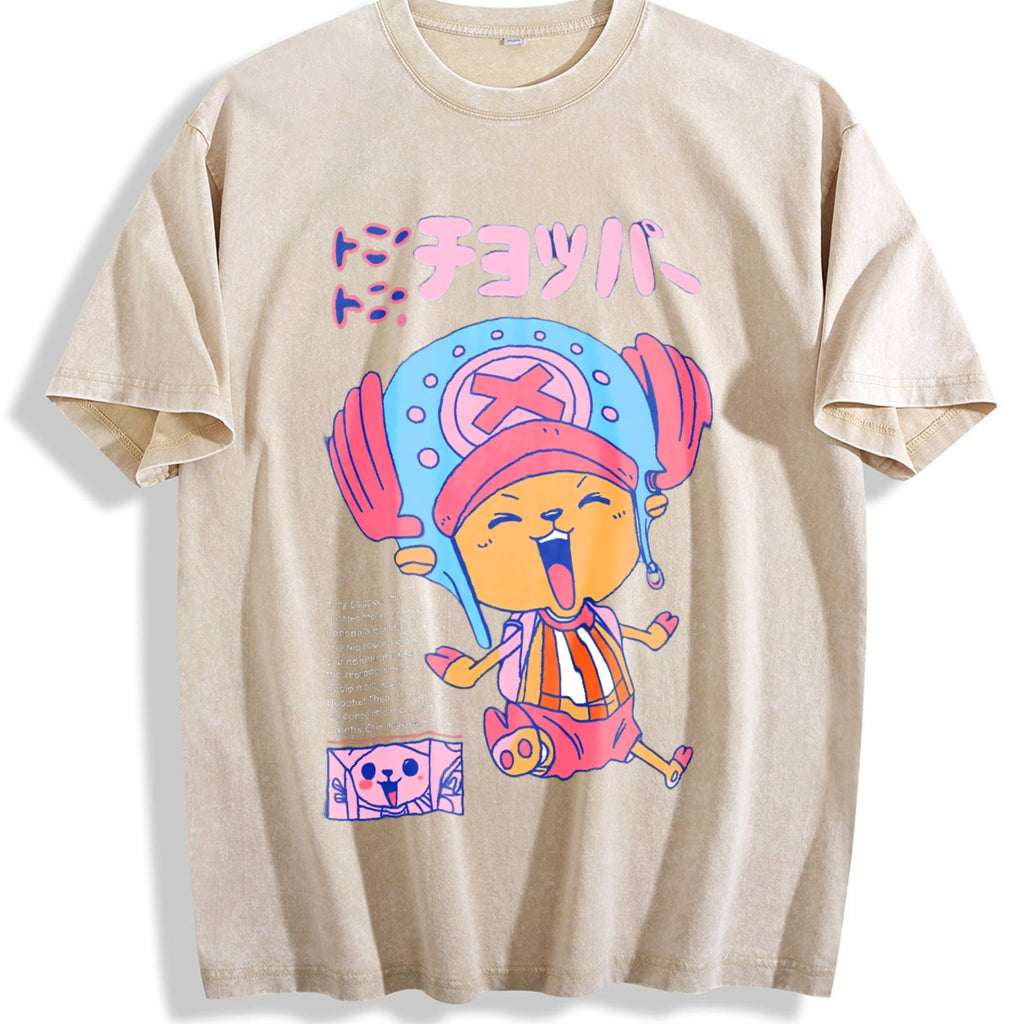 Black One Piece Tony Chopper Vintage Washed T-Shirt product image 1