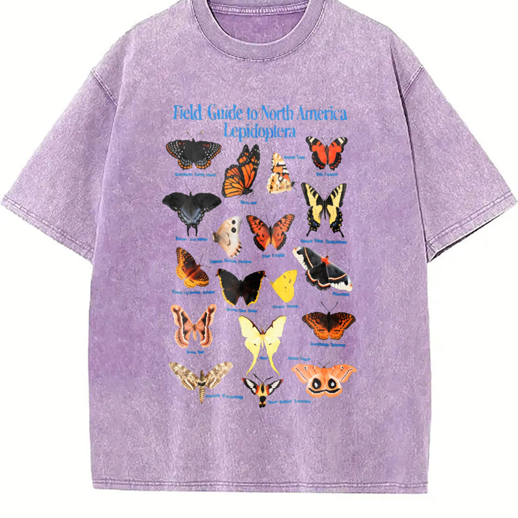 Lepidoptera Field Guide 90s Vintage Washed T-Shirt product image 6