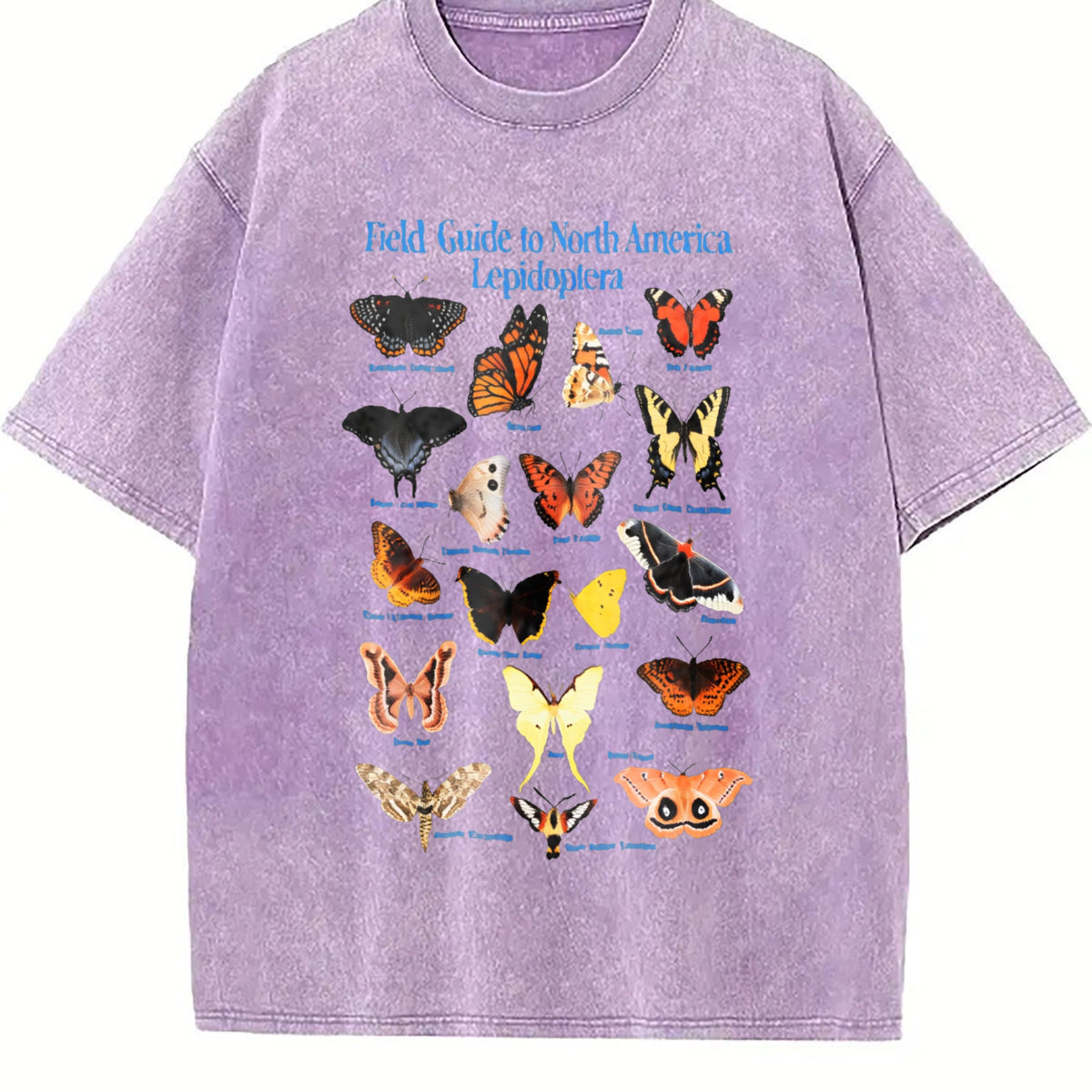 Lepidoptera Field Guide 90s Vintage Washed T-Shirt product image 6