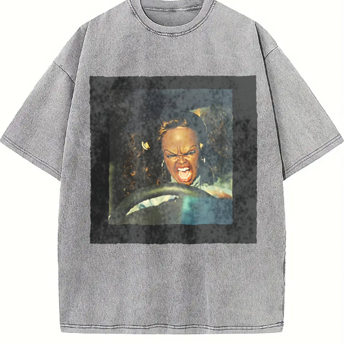 Angry Doll Driving Vintage Washed T-Shirt product image 5