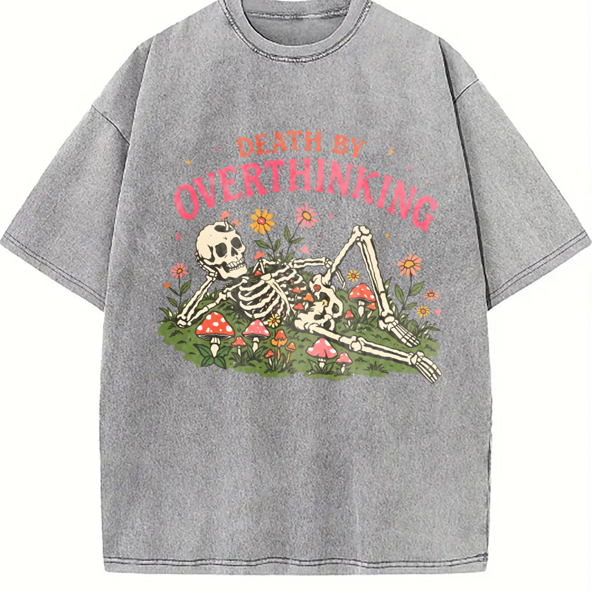Death By Overthinking Vintage Washed T-Shirt product image 5