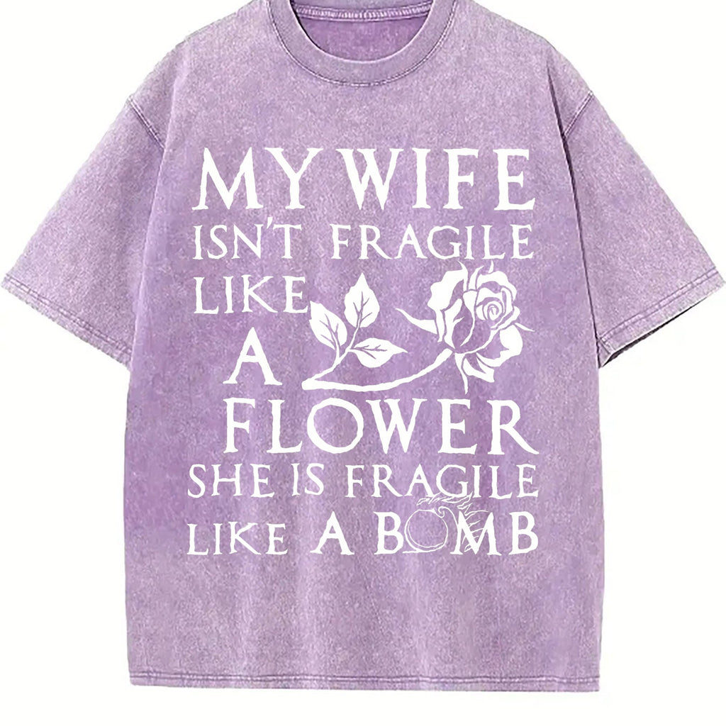 My Spouse Isn't Delicate Like A Flower Vintage Washed product image 6