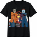 90s Horror Movie Michael And Jason Heart Hands Funny product image 1