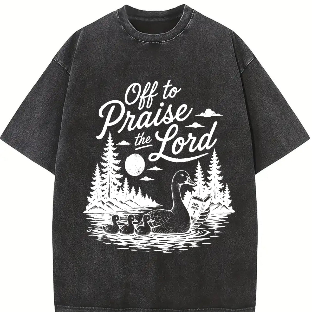 Off To Praise The Lord Christian Faith Duck Nature Vintage product image 2