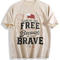 4th Of July - Land Free Because Brave Patriotic Red Vintage product image 1