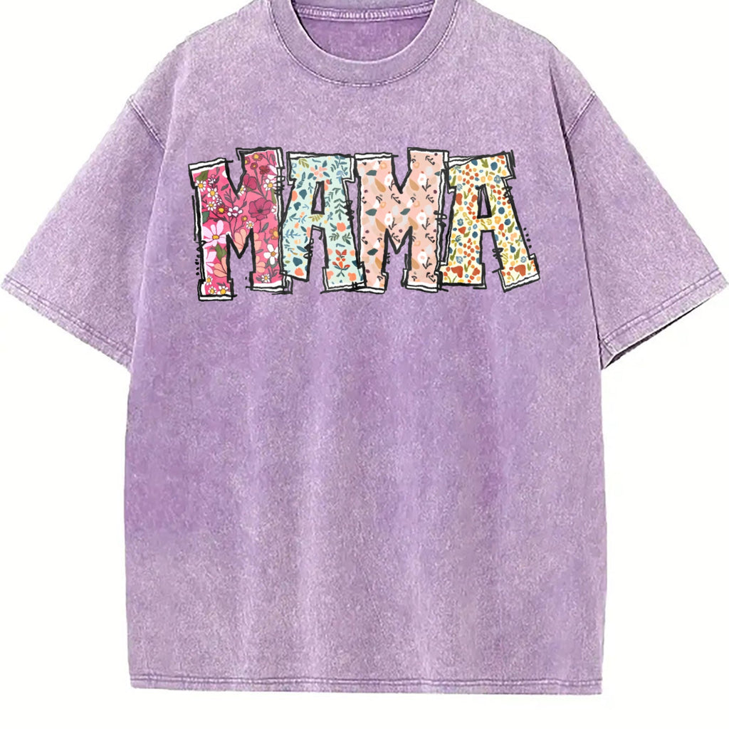 Mom's Floral War Vintage Washed T-Shirt product image 6