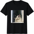 Funny Smoking Cat Cotton T-Shirt product image 1