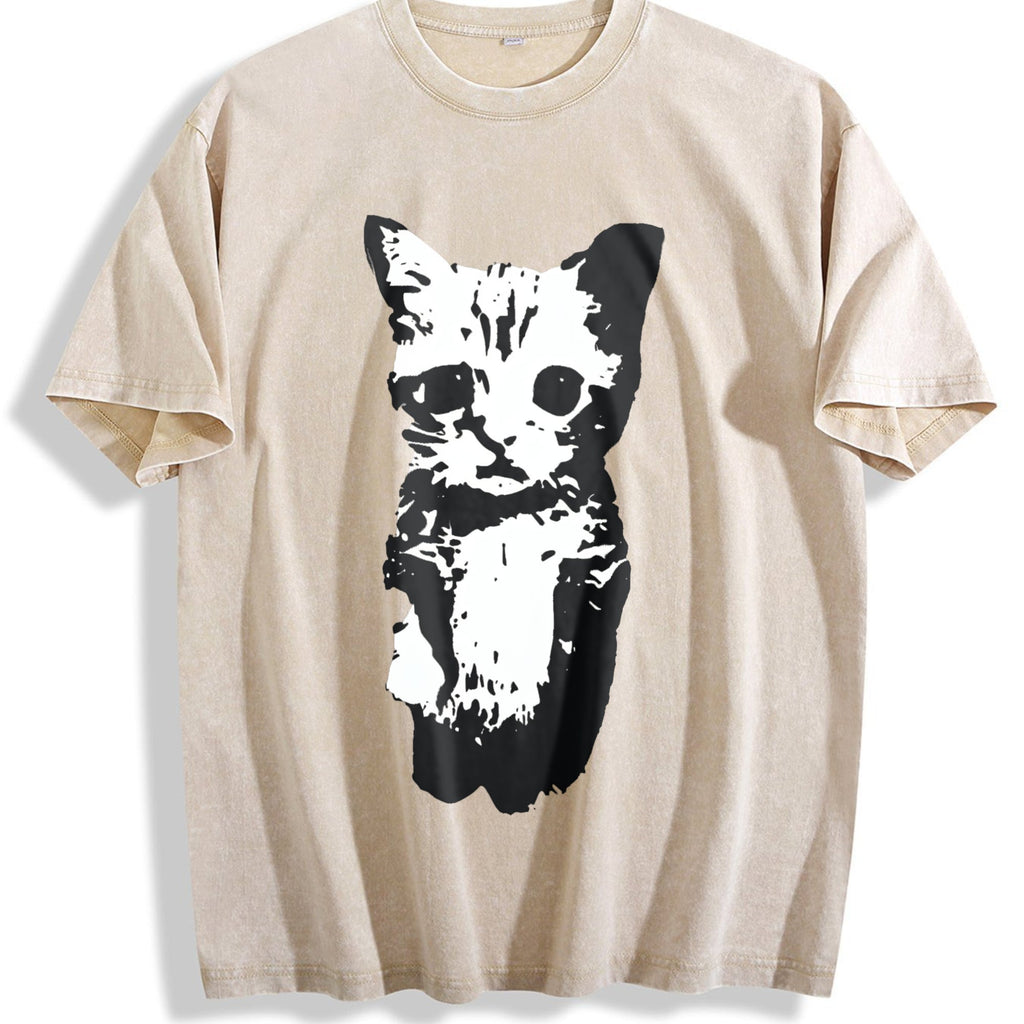 Cat Y2K Vintage Washed T-Shirt product image 1