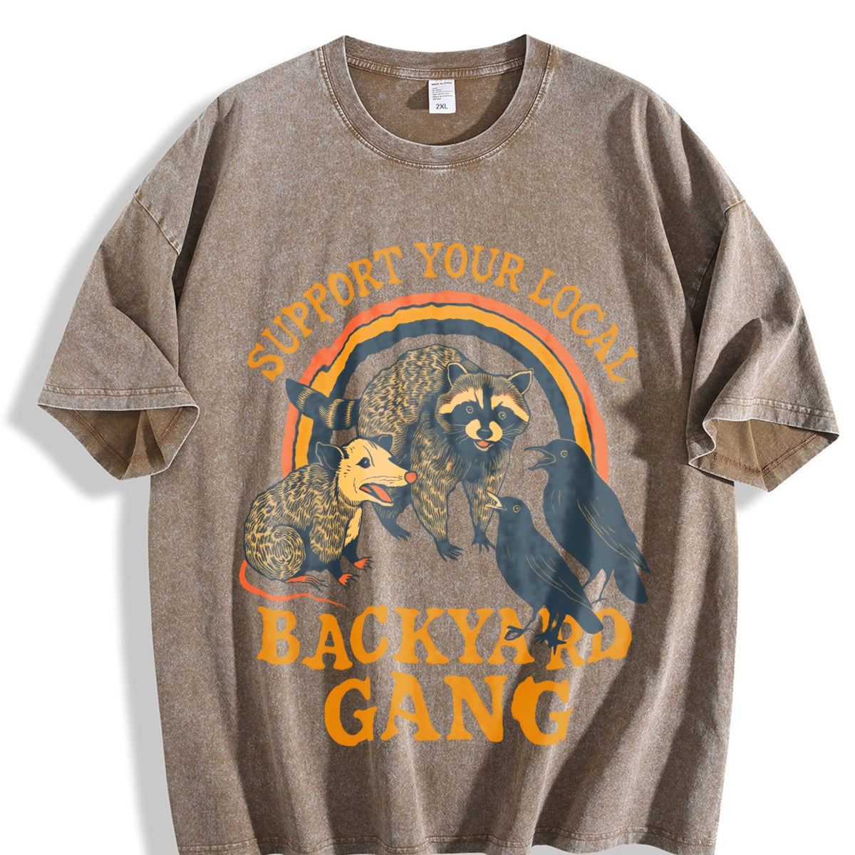 Support Your Local Backyard Gang Vintage Washed T-Shirt product image 3