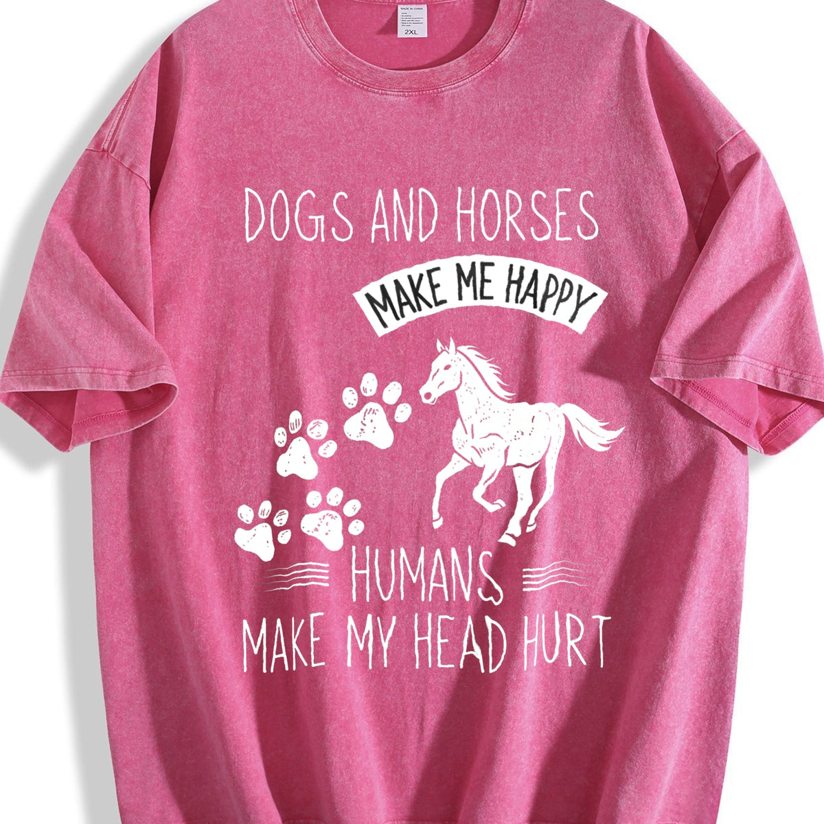 Dogs And Horses Vintage Washed T-Shirt product image 7