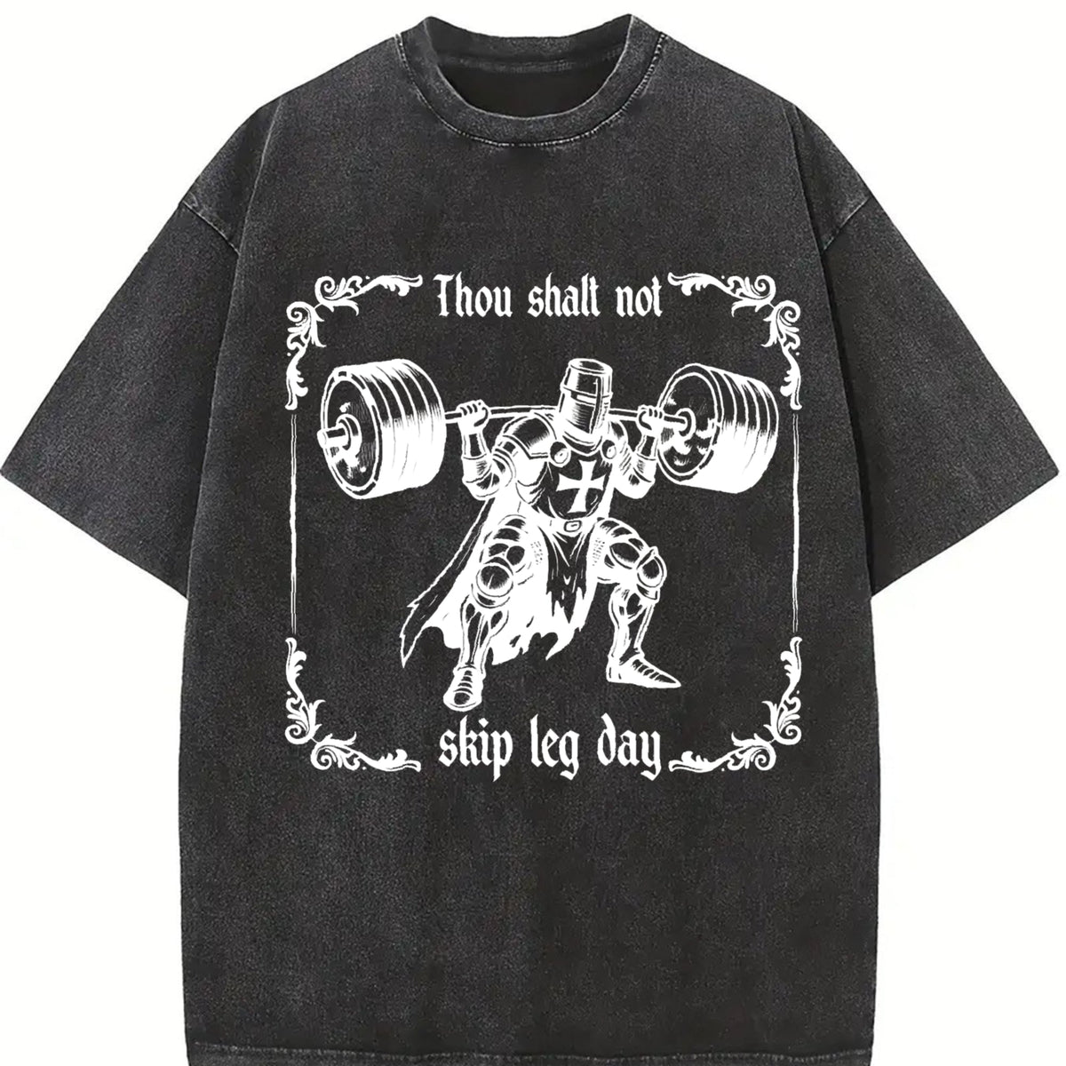 Thou Shalt Not Skip Leg Day Vintage Washed T-Shirt product image 2