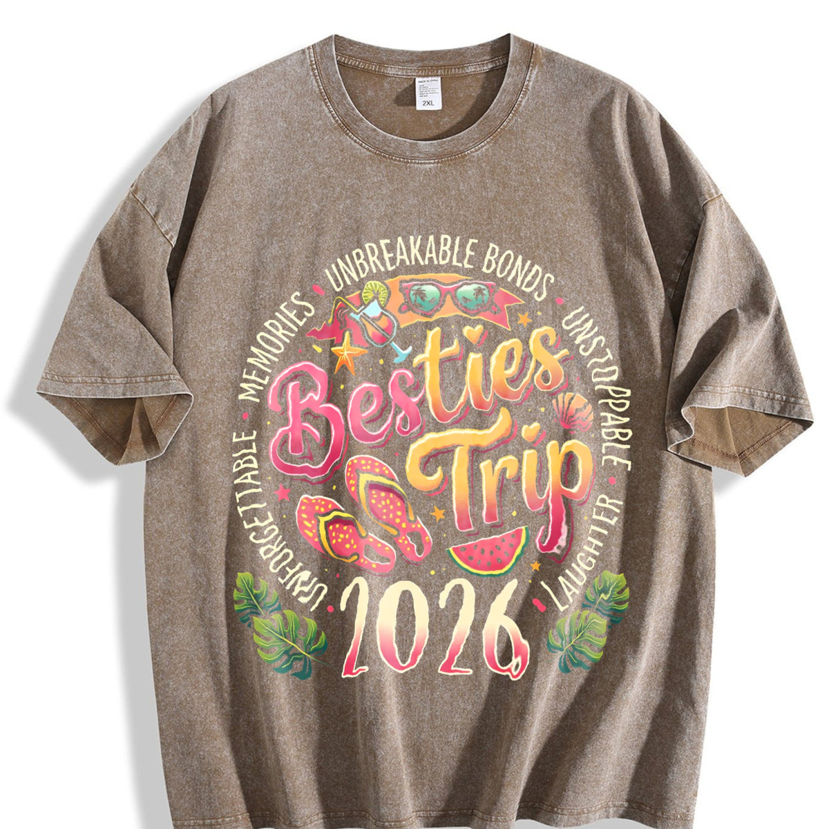Y2K 100 Boxy Aesthetic Summer Vibes Vintage Washed T-Shirt product image 3
