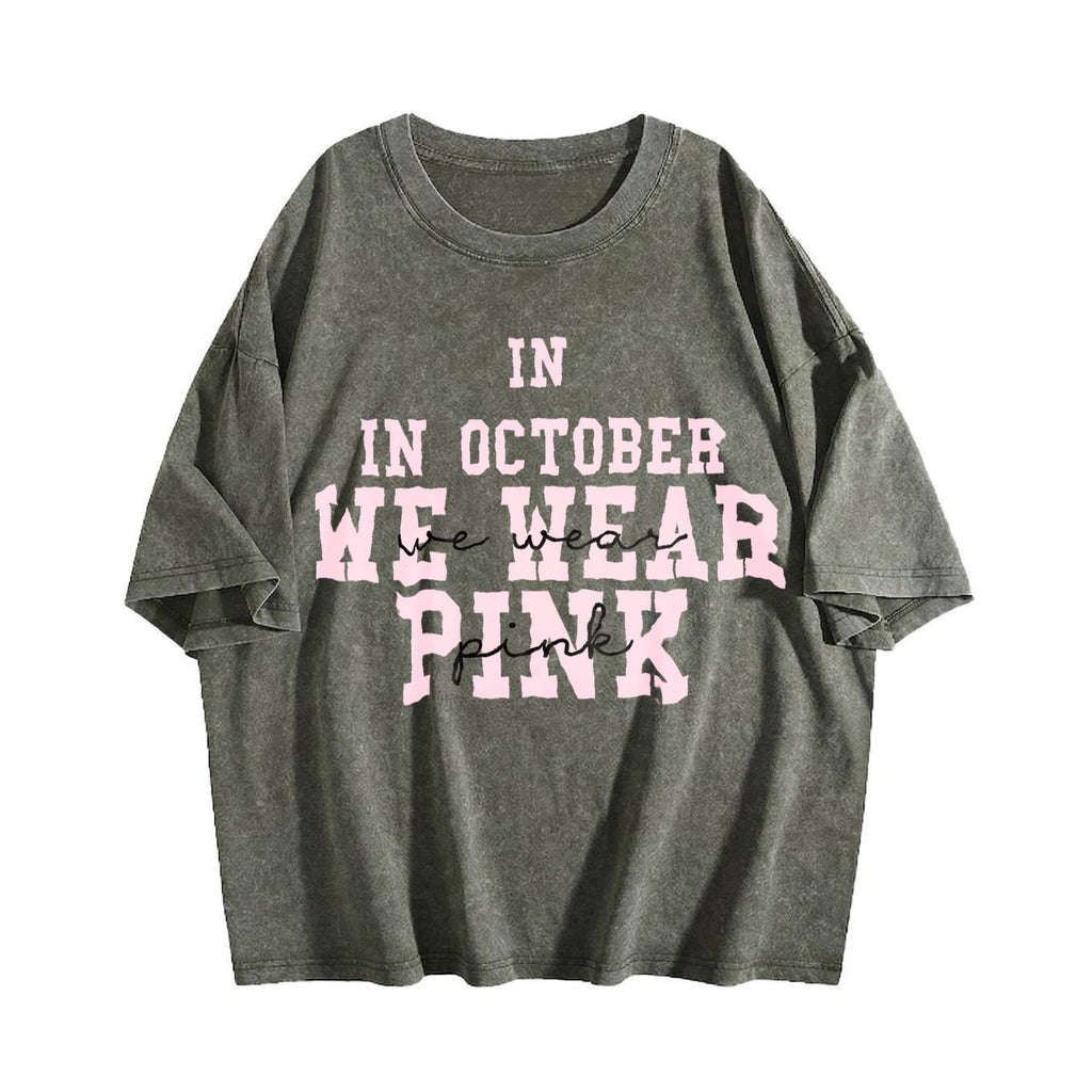 Breast Cancer Awareness Vintage Washed T-Shirt product image 4