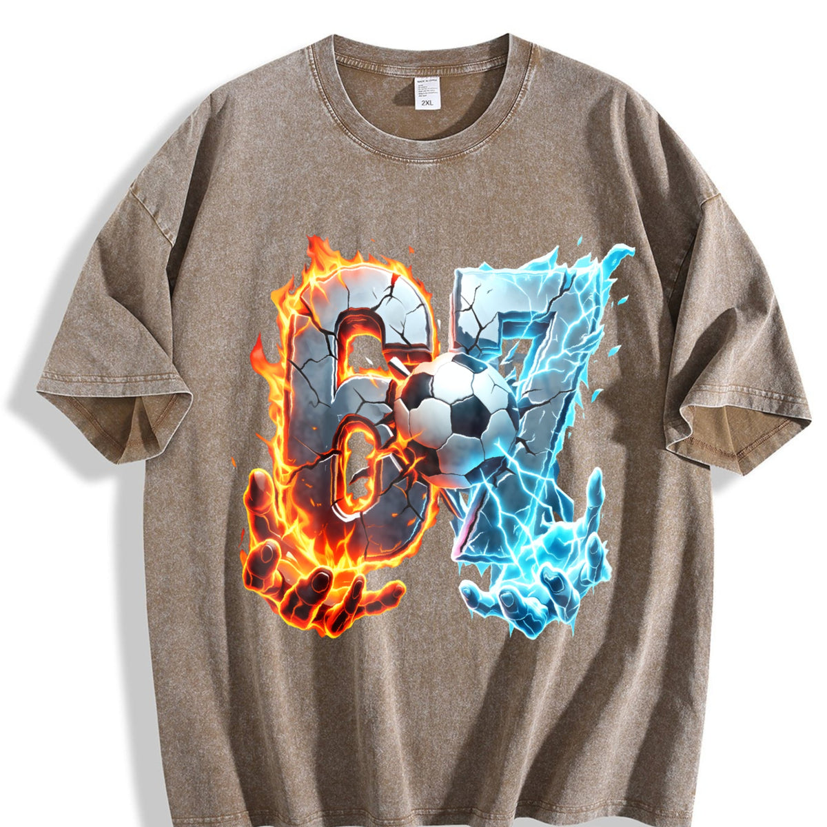 Global Soccer Fan Vintage Washed T-Shirt product image 3