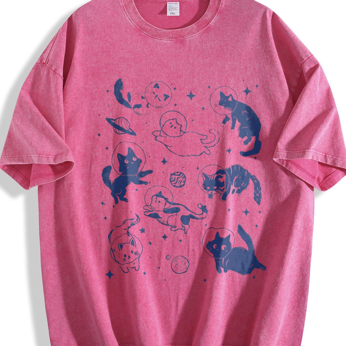 Cats In Space With Stars And Planets 90s Vintage Washed product image 7
