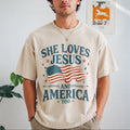 She Loves Jesus And America Too Vintage Washed T-Shirt product image 1